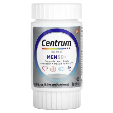 Centrum, Silver Men 50+, Complete Multivitamin, 100 Tablets Centrum