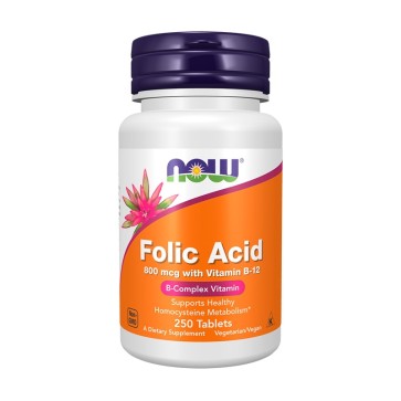 Folic Acid (250 Tablets) - Now Foods