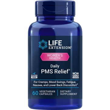Women's Health, Daily PMS Relief, 60 Vegetarian Capsules Life Extension