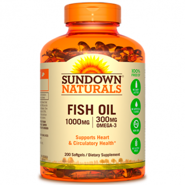 Fish Oil 1000mg (200 softgels) - Sundown Naturals