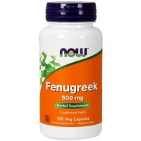 Feno Grego 500mg (100 cápsulas) - Now Foods