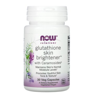 NOW Foods, Solutions, Glutathione Skin Brightener™, 30 Veg Capsules Now
