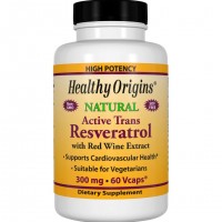 Resveratrol 300mg Red Wine Extract 60 Vcaps HEALTHY Origins Healthy Origins