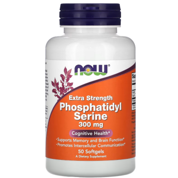 Phosphatidyl Serine, Extra Strength 300 mg 50 Softgels Now foods Now
