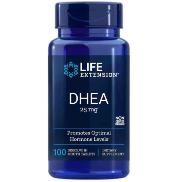 DHEA 25 mg, 100 dissolve-in-mouth tablets Life Extension Life Extension