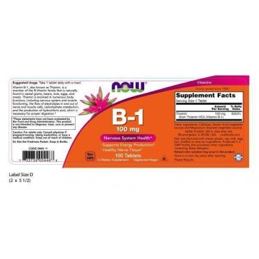 B-1 100mg 100 TABS Now NOW