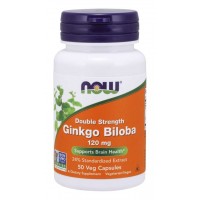 Ginkgo Biloba Double Strength 120 mg 50 Veg Capsules Now foods NOW