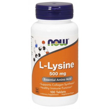 LYSINE 500mg 100 TABS Now foods NOW