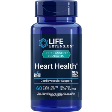 FLORASSIST Probiotic Heart Health, 60 Vegetarian Capsules (74 mg per Capsule) Life Extension Life Extension