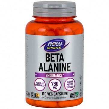 Beta Alanina 750mg (120 cápsulas) - Now Foods