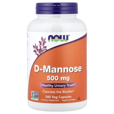 D-Mannose, 500 mg, 240 Veg Capsules Now Now