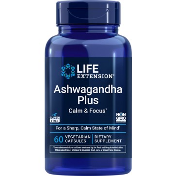Ashwagandha Plus , 60 Vegetarian Capsules Life Extension