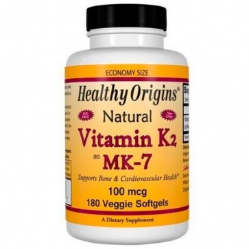 Vitamina K2 MK7 100mcg (180 softgels) - Healthy Origins Healthy Origins