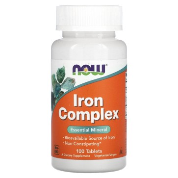 Iron Complex, 100 Tablets Now Now