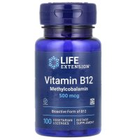 Vitamin B12 Methylcobalamin 500 mcg, 100 vegetarian lozenges Life Extension Life Extension