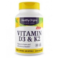   Vitamina D3 e K2 50mcg/200mcg Healthy Origins 180 softgels 