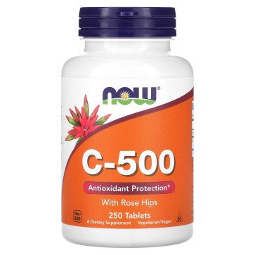 C-500 With Rose Hips, 250 Tablets Now Now