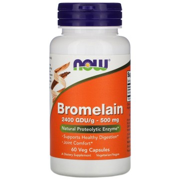 Bromelain, 500 mg, 60 Veg Capsules Now Now