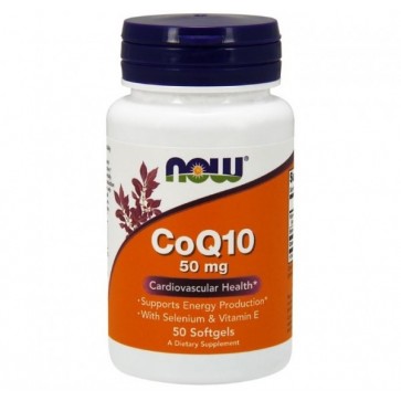 CoQ10 50mg + VIT E  50 SGELS NOW Foods NOW