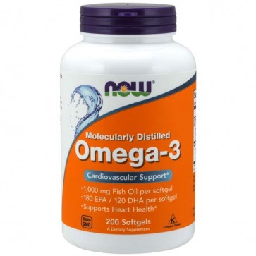 Omega 3 1000 (200 softgels) - Now Foods
