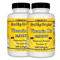 Combo: 2 Vitamina D3 10.000 IU (360 softgels) - Healthy Origins Healthy Origins