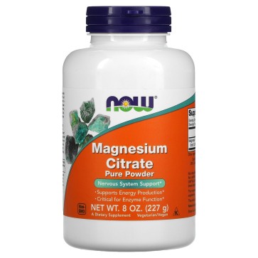 Magnesium Citrate Pure Powder, 8 oz (227 g) Now Now