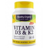  Vitamina D3 e K2 50mcg/200mcg Healthy Origins 60 softgels 