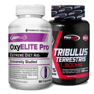 Combo: Tribulus Terrestris 1,500mg - Pro Size + Oxyelite - USP Labs Pro Size Nutrition