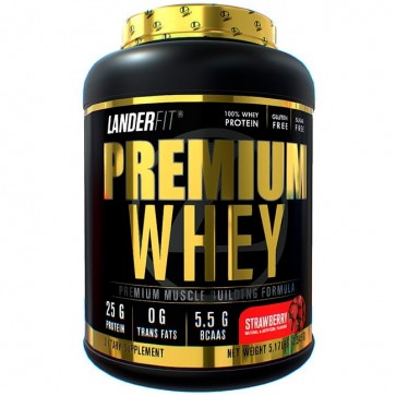 Premium Whey 5.17lbs (2,34kg) - Landerfit Morango