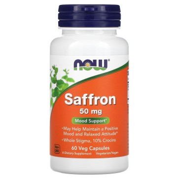 Saffron, 50 mg, 60 Veg Capsules Now