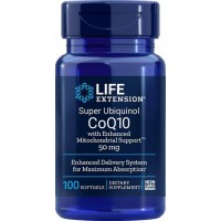 Super Ubiquinol CoQ10 with Enhanced Mitochondrial Support 50 mg, 100 softgels Life Extension Life Extension