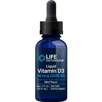 Liquid Vitamin D3, 50 mcg (2,000 IU), 1 fl oz (29.57 ml) Mint Life