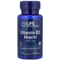 Vitamin B3 Niacin 500 mg, 100 capsules Life Extension Life Extension