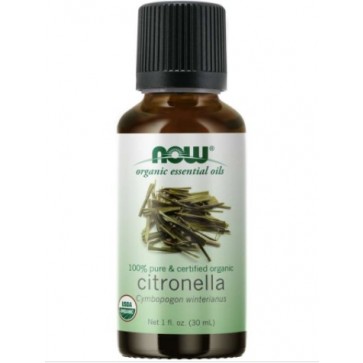 ORGANIC CITRONELLA OIL  1oz NOW Foods NOW Essential Oils