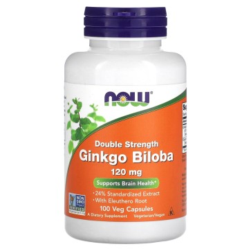 Ginkgo Biloba With Eleuthero Root, 100 Veg Capsules Now