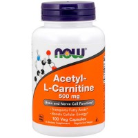 Acetyl-L-carnitine 500mg (100 cápsulas) - Now Foods