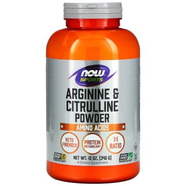 Arginine & Citrulline Powder, 12 oz (340 g) Now