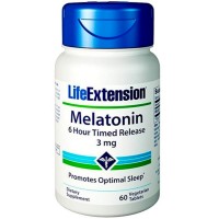 Melatonina 6 Hour Timed Release (60 tabletes) - Life Extension