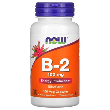 B-2, 100 mg, 100 Veg Capsules Now