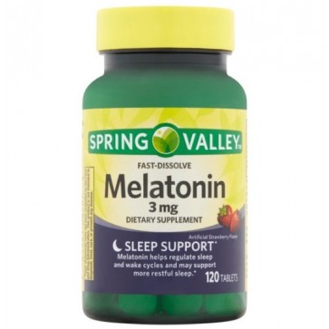 Melatonina 3mg 120 tabs Spring Valley - validade 10/2021 Spring Valley