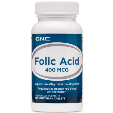 Ácido Fólico 400mcg (100 tabs) - GNC GNC