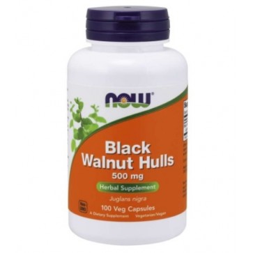 Black Walnut Hulls 500mg 100vcaps NOW Foods NOW