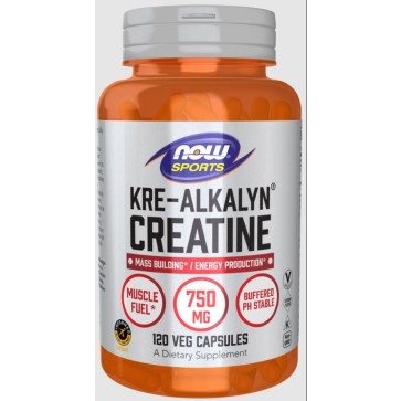 Kre-Alkalyn(R) Creatine 750 mg  120 caps  Now foods Now