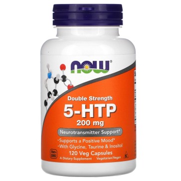5-HTP, 200 mg, Double Strength 120 Veg Capsules Now foods Now