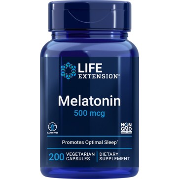 Melatonin 500 mcg, 200 vegetarian capsules Life Extension