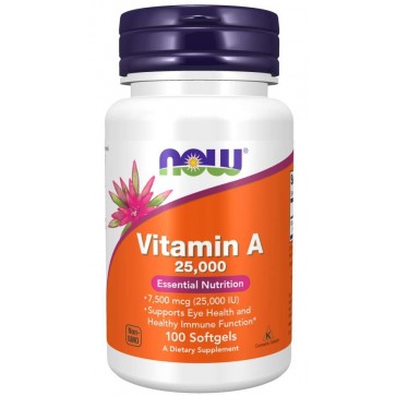 Vitamina A 25,000 iu 100 Softgels Now foods NOW