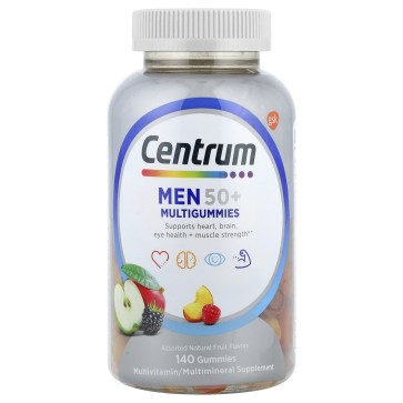 Centrum, Men 50+ Multigummies, Assorted Natural Fruit, 140 Gummies Centrum
