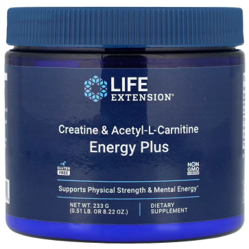 Creatine & Acetyl-L-Carnitine Energy Plus 233g Life Extension Life Extension