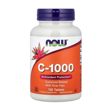 Vitamina C-1000 Sustained Release (100 Tablets) - Now Foods