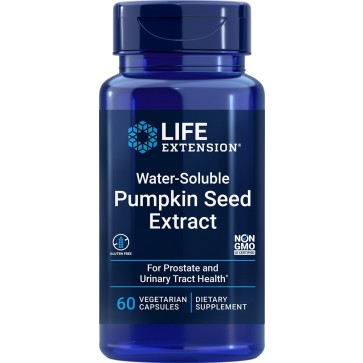 Water-Soluble Pumpkin Seed Extract, 60 Vegetarian Capsules (262 mg per Capsule) LE Life Extension